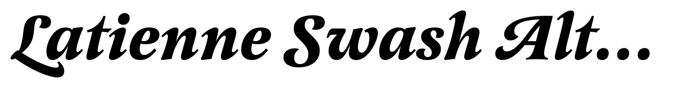 Latienne Swash Alternative Bold Italic